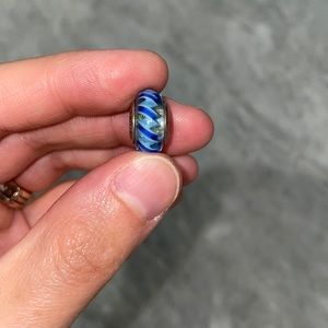 Discontinued pandora glass bead murano blue charm